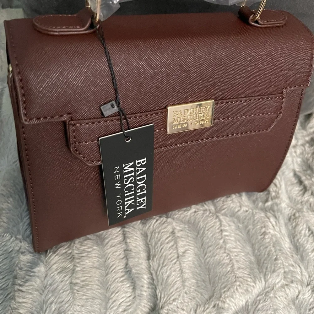 Badgley Mischka Rich Brown Bag crossbody bag shoulder bag - Picture 8 of 15